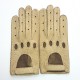 Leather gloves of peccary otmeal and kapuzin "POMPEIA"