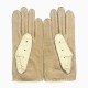 Leather gloves of peccary otmeal and kapuzin "POMPEIA"
