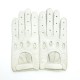 Leather gloves of peccary white "POMPEIA"
