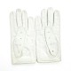 Leather gloves of peccary white "POMPEIA"