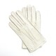 Leather gloves of peccary white "PERNILLE"