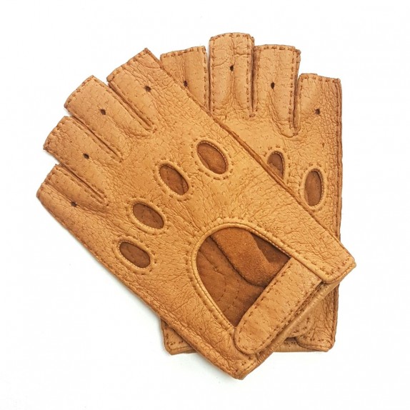Leather mittens of peccary cork "MATHEO".