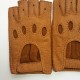 Leather mittens of peccary cork "MATHEO".