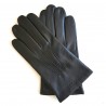 Gants en cuir d'agneau noir "HENRI".