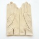 Gants en cuir d'agneau beige "CAPUCINE".