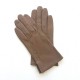 Gants en cuir d'agneau sable "CAMPANULE".