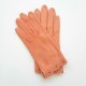 Leather Gloves of lamb peach "DENISE".