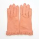 Leather Gloves of lamb peach "DENISE".