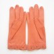 Leather Gloves of lamb peach "DENISE".