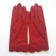 Gants en cuir d'agneau rouge "EMILIE".