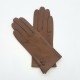 Leather gloves of lamb sand "CLEMENTINE".