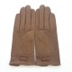 Leather gloves of lamb sand "ANEMONE"