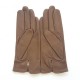 Leather gloves of lamb sand "ANEMONE"