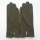 Leather gloves of lamb khaki "ANEMONE"