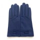 Leather gloves of lamb blue "ANEMONE"
