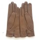 Gants en cuir d'agneau argile "ANEMONE".