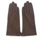 Leather gloves of lamb chocolate "CLEMENTINE"