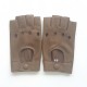 Leather mittens of lamb sand "FEMME PILOTE"