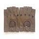 Leather mittens of lamb clay "PILOTE"