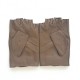 Leather mittens of lamb clay "PILOTE"