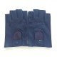 Leather mittens of lamb blue berry "PILOTE"