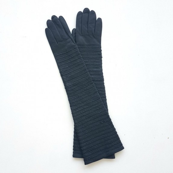 Gants en cuir d'agneau gris "FROUFROU".