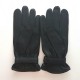 Leather gloves of deer black "EMILIEN"