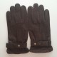 Gants en cuir de cerf marron "EMILIEN".