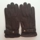 Leather gloves of deer brown "EMILIEN"