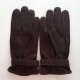 Leather gloves of deer brown "EMILIEN"