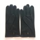 Gants en cuir d'agneau noir "STEEVE".