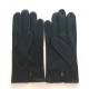 Leather gloves of lamb black "STEEVE".