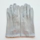 Leather gloves of lamb silver "CAPUCINE"
