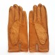 Leather gloves of ostrich and lamb cork "ANGELLA