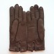 Gants en cuir de pécari marron "LEONIE".