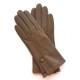 Leather Gloves of lamb sand "IRINA".