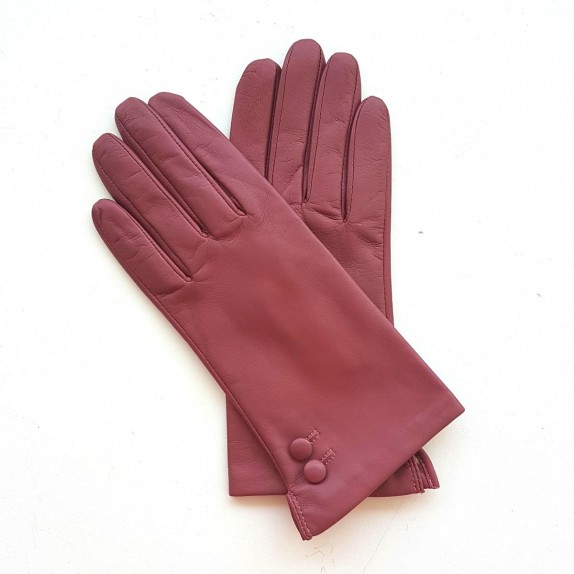 Leather gloves of lamb rose antique "CLEMENTINE"