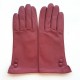 Leather gloves of lamb rose antique "CLEMENTINE"
