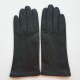 Leather gloves of lamb grey "CAPUCINE"