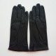 Leather gloves of lamb grey "CAPUCINE"