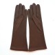 Leather gloves of lamb havana "GISELLE".