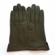 Leather gloves of lamb khaki "THERESE".