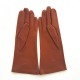Leather gloves of lamb cognac "ADELINE".
