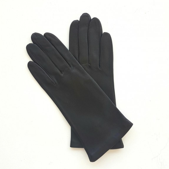 Leather gloves of lamb brown "ADELINE".