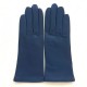 Gants en cuir d'agneau indigo "ADELINE".