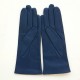 Gants en cuir d'agneau indigo "ADELINE".