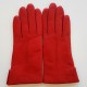 Gants en cuir d'agneau rouge "THERESE".