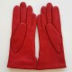 Gants en cuir d'agneau rouge "THERESE".