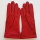 Leather gloves of lamb red "THERESE".