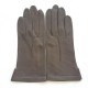 Gants en cuir d'agneau taupe "THERESE".